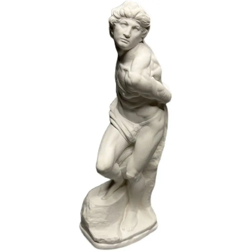 Michelangelo Neu Geschnitzte Gips-Skulptur Rebellen-Sklave Schreibtisch-Ornamente Kunst Dekorative Wohnaccessoires Vintage Wohndekor Michelangelo Neu Geschnitzte Gips-Skulptur Rebellen-Sklave Schreibtisch-Ornamente Kunst Dekorative Wohnaccessoires Vintage Wohndekor – Bild 5