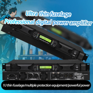 1U 2X600W Leistungsverstärker 2-Kanal Leichtgewichtiger Verstärker Digitaler Leistungsverstärker Bühnen-Performance Audio DJ Leistungsverstärker