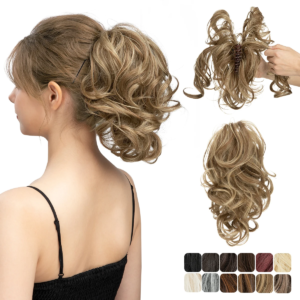 Synthetische Diy Klaue Clip In Pferdeschwanz Haarverlängerungen Haarteil Haarknoten Gefälschte Schwarz Blonde Natürliches Haar Falscher Zopf für Frauen