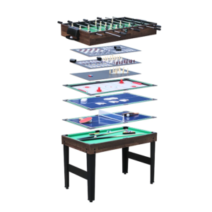 Heißverkauftes 10-in-1-Multi-Spiel-Tischset im Fabrikgroßhandel für Heim- und Spielzimmer, mit Hockey-, Tischfußball- und anderen Spielen.