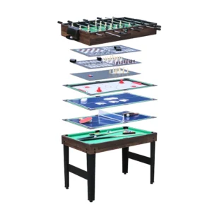 Heißverkauftes 10-in-1-Multi-Spiel-Tischset im Fabrikgroßhandel für Heim- und Spielzimmer, mit Hockey-, Tischfußball- und anderen Spielen.