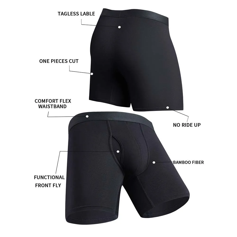 8 Stück Bambusfaser-Boxershorts Für Männer, Atmungsaktive Lange Boxershorts, Weiche Herrenbekleidung, U-Förmige Unterhose, Anti-Falten-Unterwäsche Für Männer 8 Stück Bambusfaser-Boxershorts Für Männer, Atmungsaktive Lange Boxershorts, Weiche Herrenbekleidung, U-Förmige Unterhose, Anti-Falten-Unterwäsche Für Männer – Bild 4