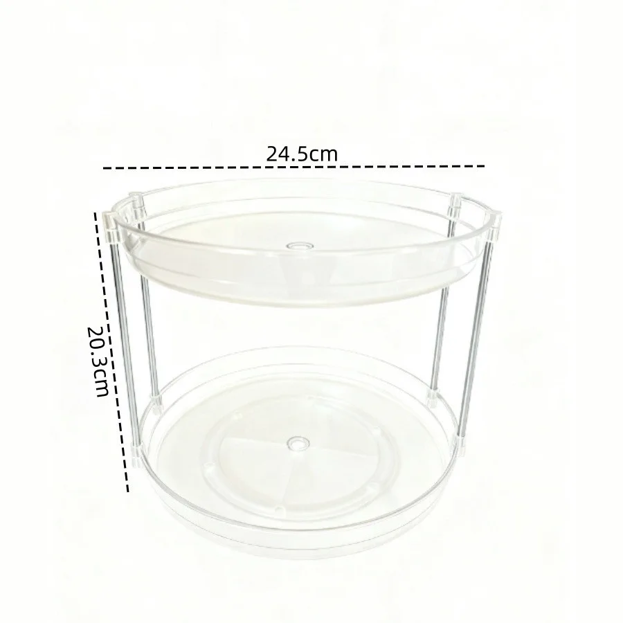 360° Drehbarer Make-Up-Organizer Mehrstöckiges Aufbewahrungsregal Transparentes Kosmetik- Und Gewürzregal Für Badezimmer, Schminktisch Und Küche 360° Drehbarer Make-Up-Organizer Mehrstöckiges Aufbewahrungsregal Transparentes Kosmetik- Und Gewürzregal Für Badezimmer, Schminktisch Und Küche – Bild 8