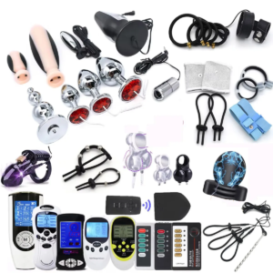 Medizinische Themen Elektrische Schock Anal Vaginal Plug Elektrostimulation Peins Ring Cock Cage Penis Plug SM Erwachsene Sex Spielzeug Für Paare