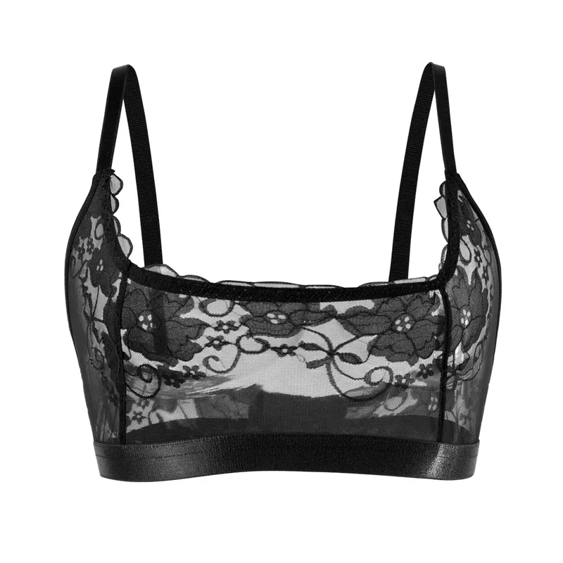 Women Lingerie Sheer Floral Lace Wire-Free No Pad Bra Underwear Adjustable Strap Unlined Brassiere Lingerie Elegant Women'S Bras Women Lingerie Sheer Floral Lace Wire-Free No Pad Bra Underwear Adjustable Strap Unlined Brassiere Lingerie Elegant Women'S Bras – Bild 3