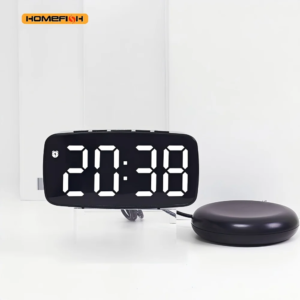 Digitale Uhr mit Temperatur-, Feuchtigkeits-, Datums- und Wochentagsanzeige, Doppelalarm, Schlummerfunktion, 3 Helligkeitsstufen, 12/24-Stunden-Anzeige