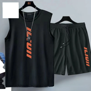 Sommer Herrenmode Lässiger Basketball-Anzug Street Sportwear 2-teiliges Atmungsaktives Kurzarm-T-Shirt+Jogging-Shorts-Set