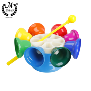 M MBAT 8-Note Hand Bell Orff Colorful Musical Toy Children Baby Early Education Percussion Instrument Birthday Gifts Music Toys