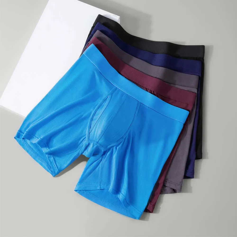8 Stück Bambusfaser-Boxershorts Für Männer, Atmungsaktive Lange Boxershorts, Weiche Herrenbekleidung, U-Förmige Unterhose, Anti-Falten-Unterwäsche Für Männer 8 Stück Bambusfaser-Boxershorts Für Männer, Atmungsaktive Lange Boxershorts, Weiche Herrenbekleidung, U-Förmige Unterhose, Anti-Falten-Unterwäsche Für Männer – Bild 3