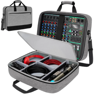 Audio-Mixer Reisetasche DJ-Kabel-Aufbewahrungstasche für DJ-Equipment mit Verstellbarem Stauraum Kratzfeste Klanginstrument-Zubehörtasche