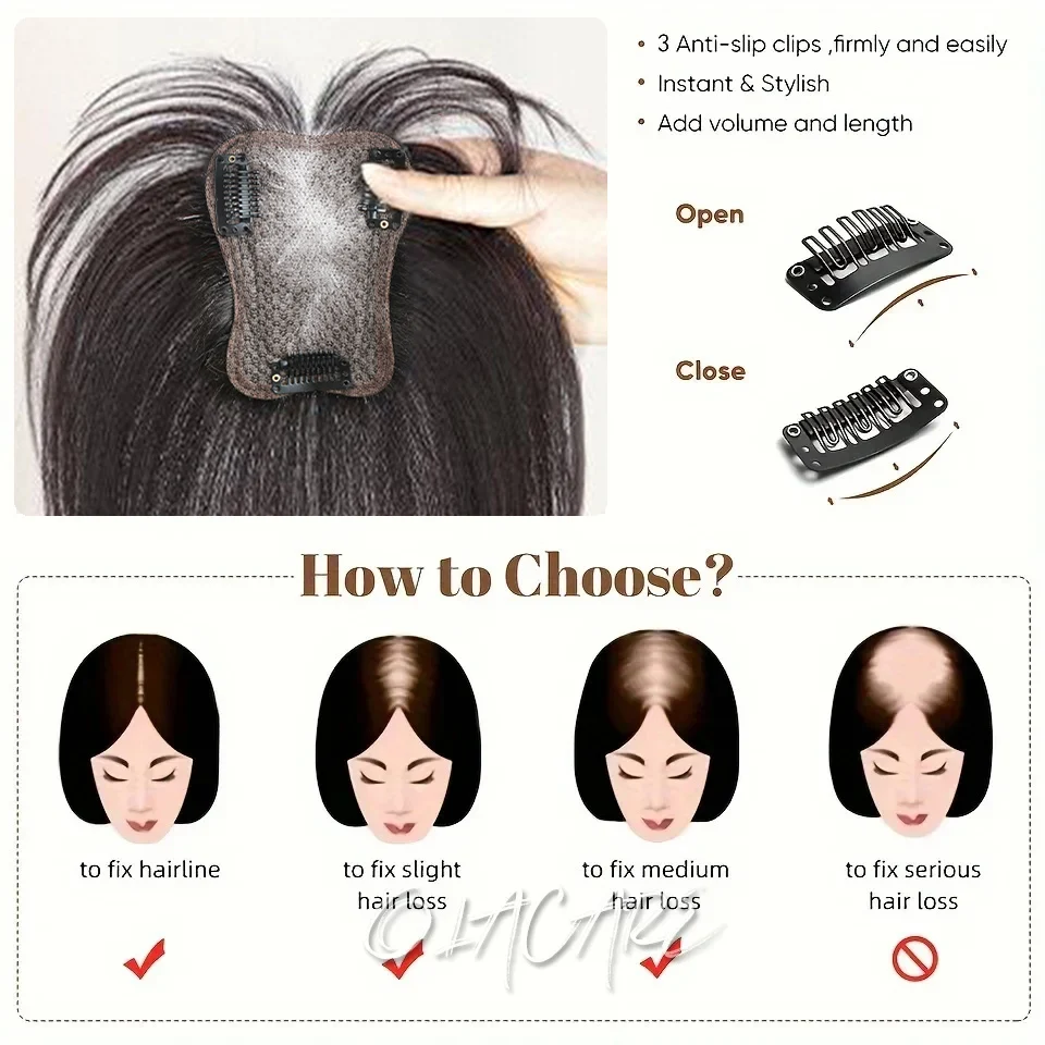 Olacare Wig Woman Figure-Eight Bangs Increase Amount Simulation Of Human Hair Bangs Clip-In Extensions Synthetic Closure Olacare Wig Woman Figure-Eight Bangs Increase Amount Simulation Of Human Hair Bangs Clip-In Extensions Synthetic Closure – Bild 4
