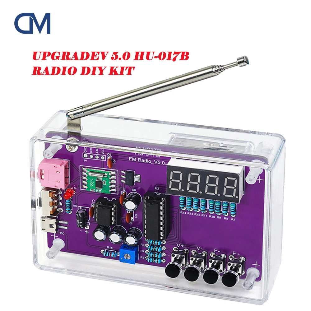 Diy Fm Radio Elektronische Kit 87-108 Mhz Einstellbare Frequenz Digital Display Löten Projekt Praxis Solder Rda5807S Diy Fm Radio Elektronische Kit 87-108 Mhz Einstellbare Frequenz Digital Display Löten Projekt Praxis Solder Rda5807S