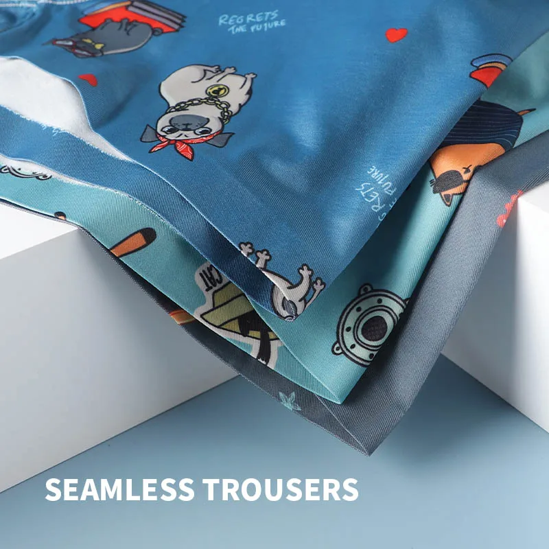 Miiow 4Pcs Tier Druck Männer Unterwäsche Boxer Shorts Jugend Baumwolle Männer Boxershorts Atmungsaktive Unterhose Dessous Männliche Höschen Miiow 4Pcs Tier Druck Männer Unterwäsche Boxer Shorts Jugend Baumwolle Männer Boxershorts Atmungsaktive Unterhose Dessous Männliche Höschen – Bild 5