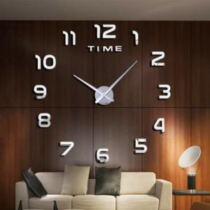 2023 modernes Design große Wanduhr 3d DIY Quarzuhren Mode Uhren Acryl Spiegel Aufkleber Wohnzimmer Wohnkultur Horloge